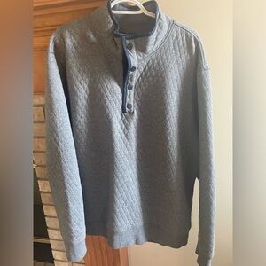 Falls Creek Gray/Navy Quilted Henley